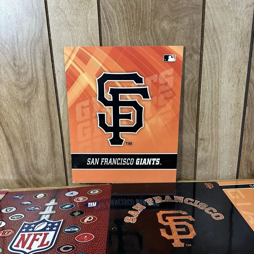 San Francisco Giants 49ers Pocket Folders C.R. Gibson Markings 9.5”x12” School‎